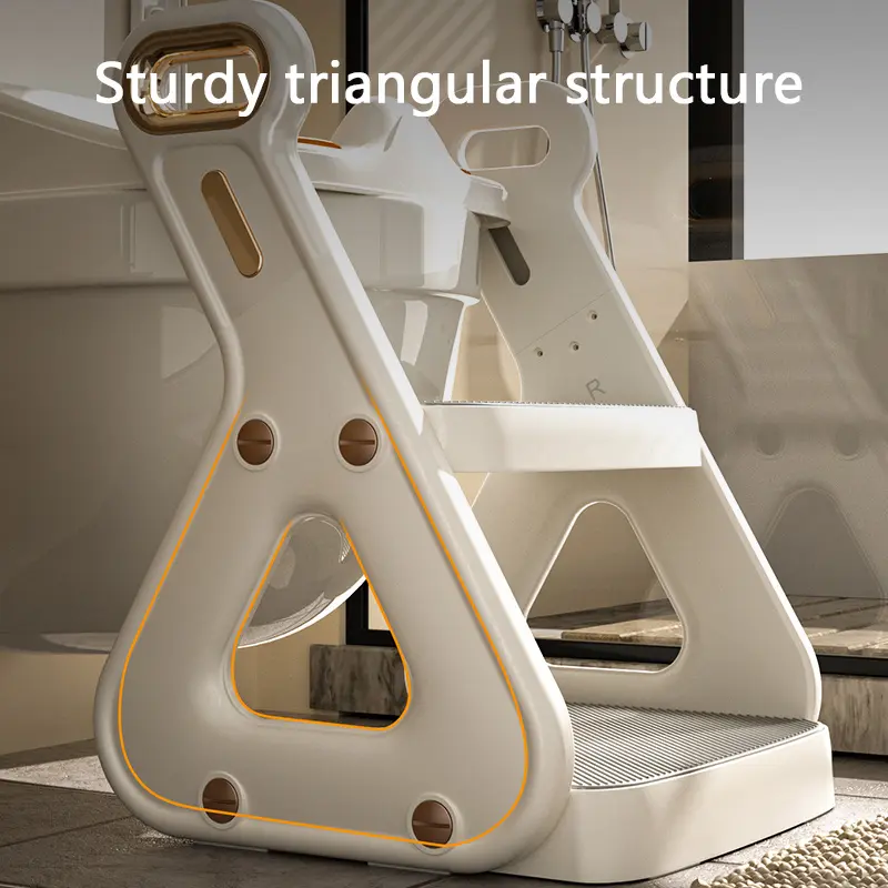 BabaMama 2-in-1 Potty Training Seat with Ladder – Auto-Adjust Height & Soft Cushion