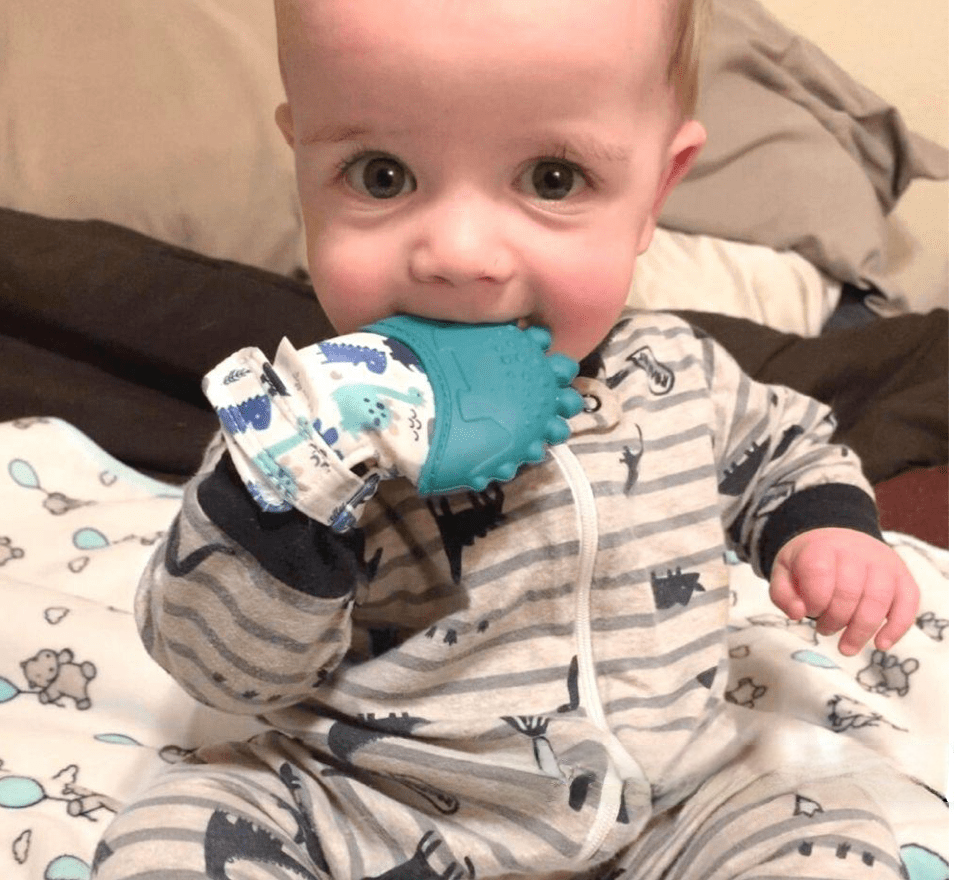 Baby Gum Teething Mittens - Animals