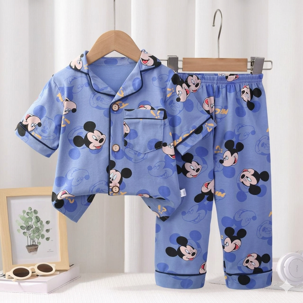Mickey Boys Front Open Pyjama- 1 to 9 years