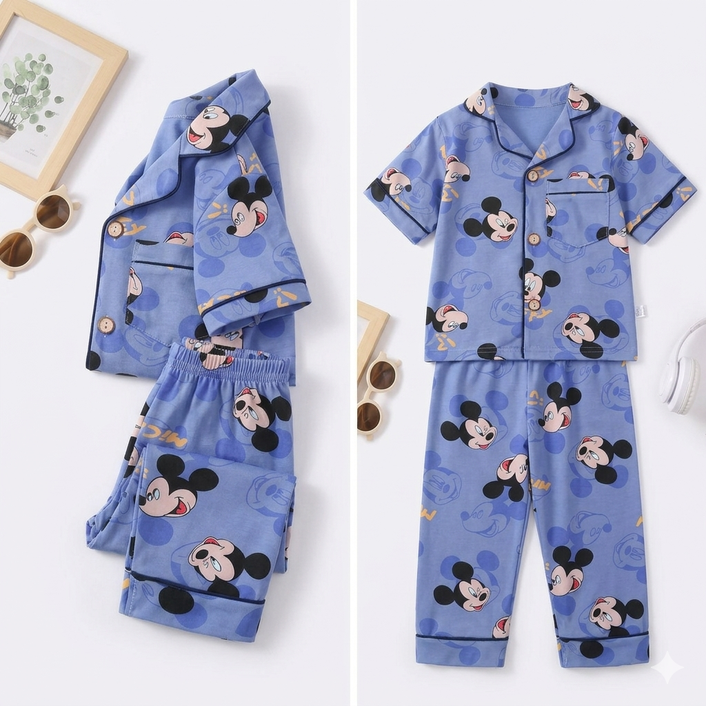 Mickey Boys Front Open Pyjama- 1 to 9 years