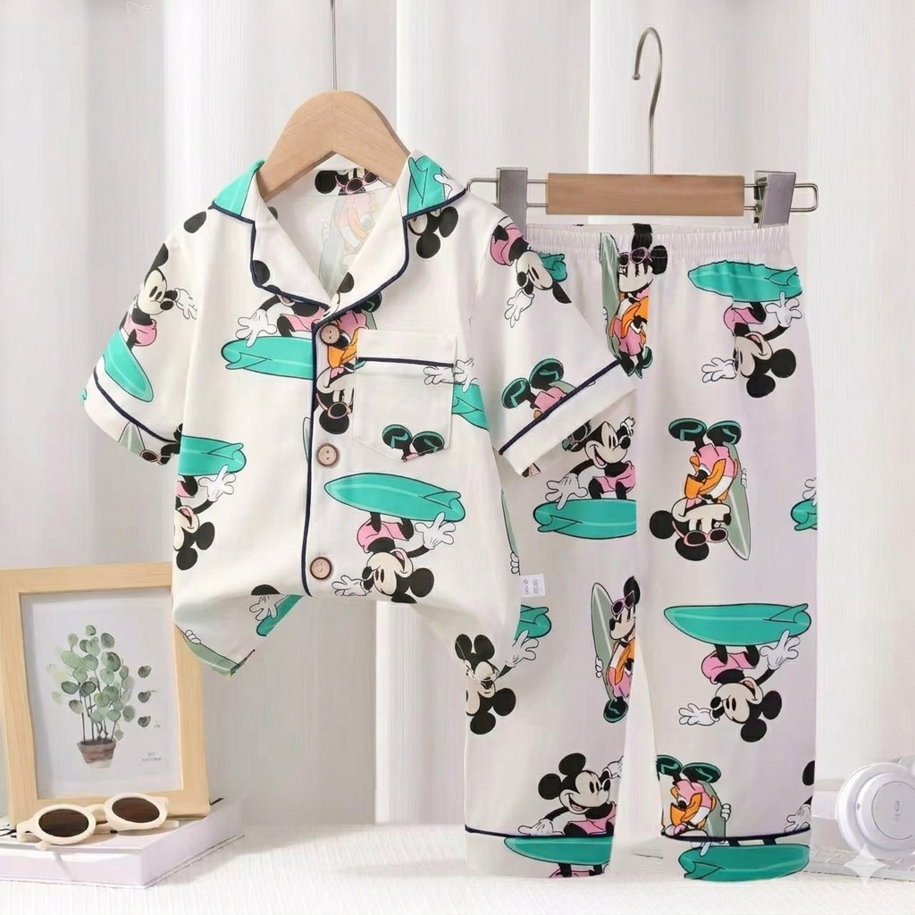 Mickey Front Open Pyjama- 1 to 9 years