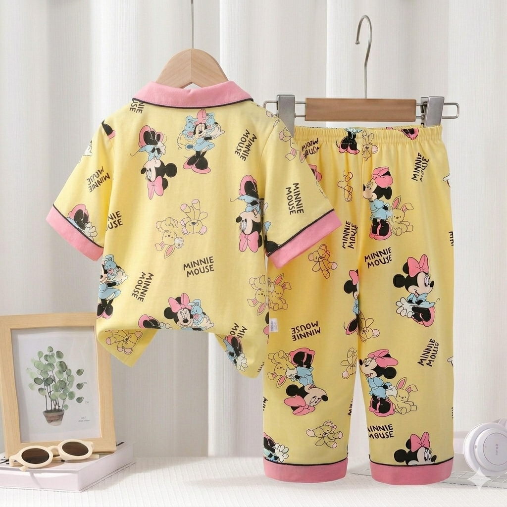 Minnie Mouse Girls Front Open Pyjama- 1 to 9 years