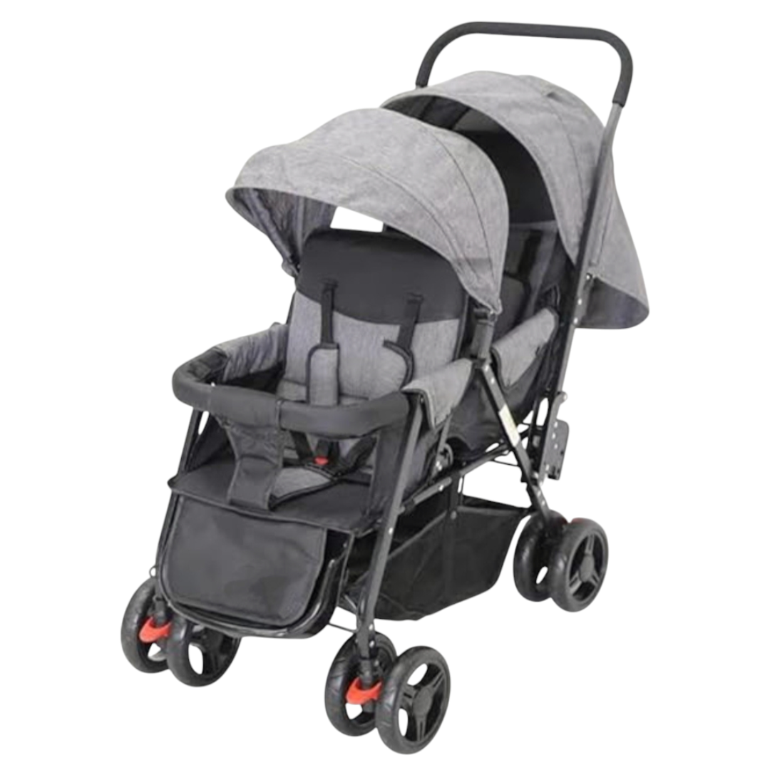 Baby Travel Twin Stroller - (Grey)