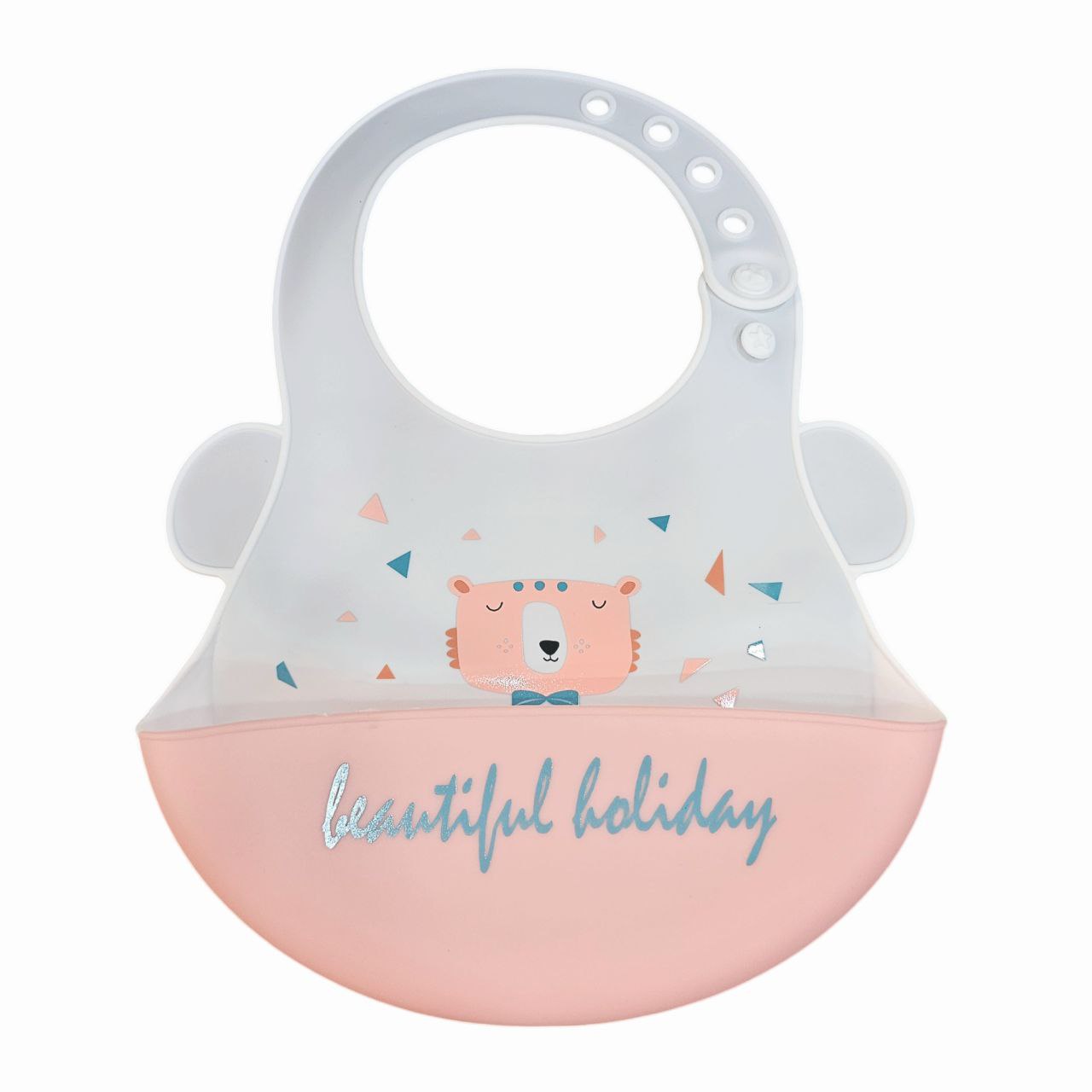 Baby Silicon Bib with Catch Pocket
