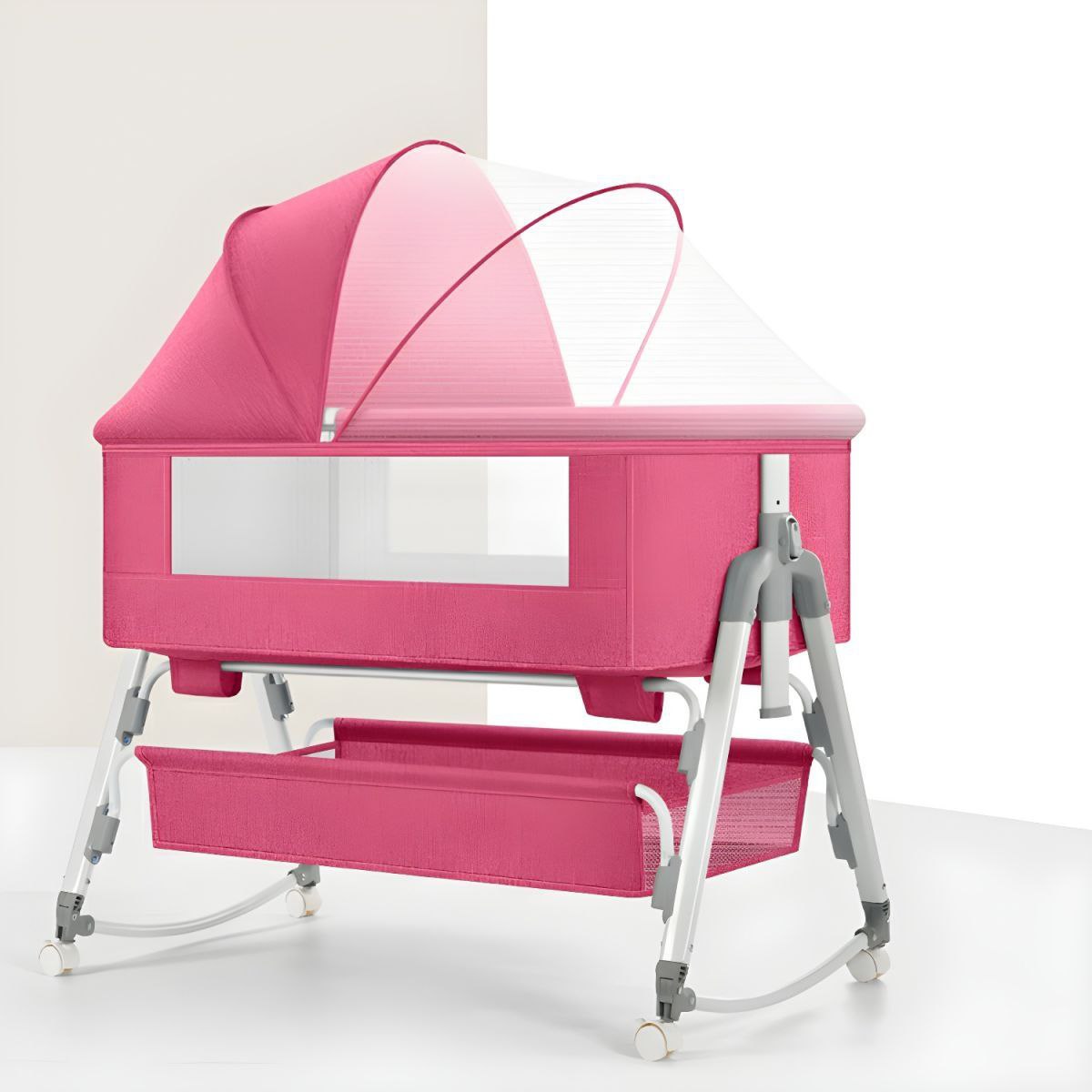 Baby Rocking Bassinet Crib - Pink