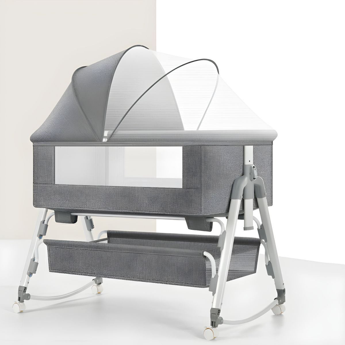 Baby Rocking Bassinet Crib - Grey