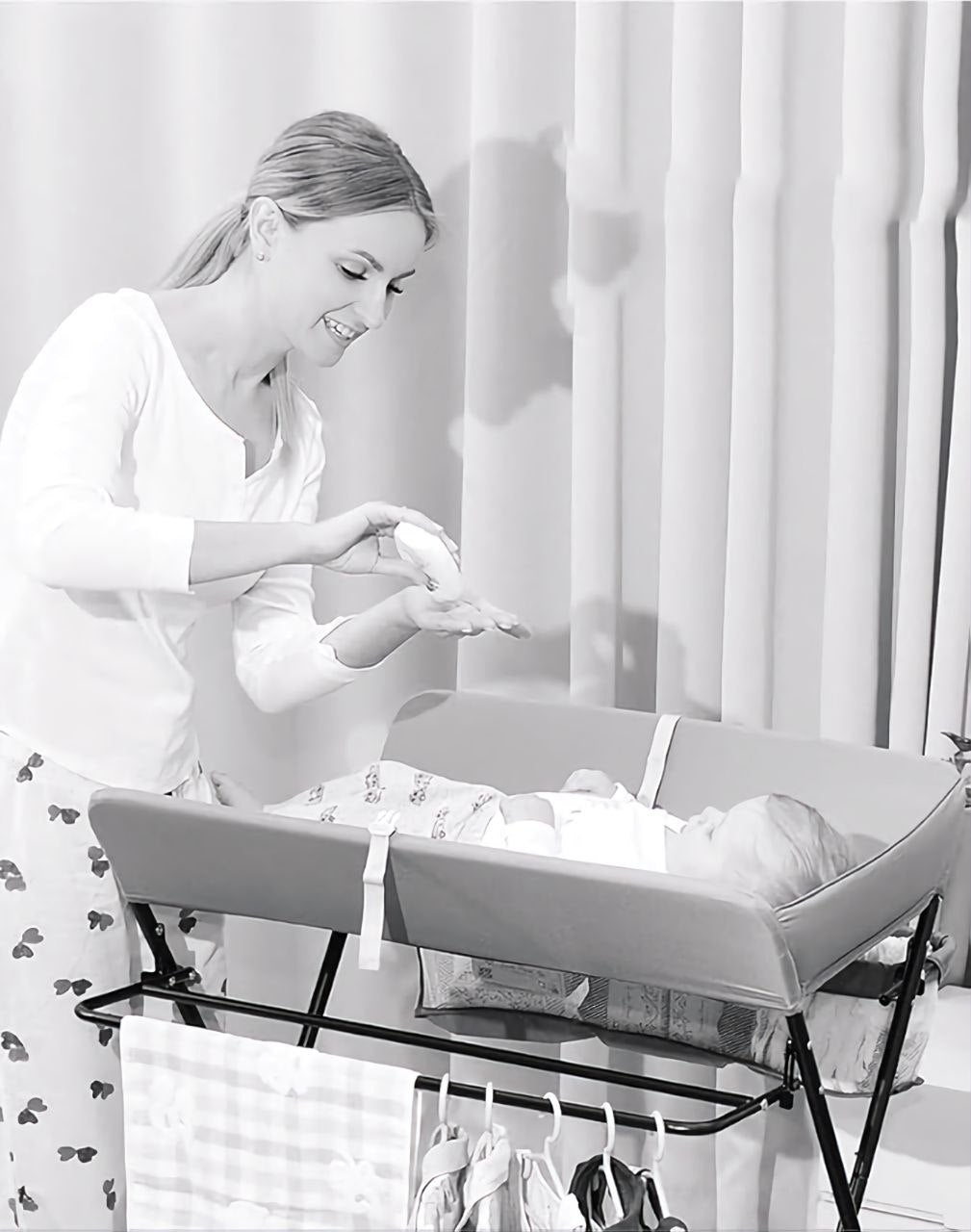 Baby Changing Table with Wheels