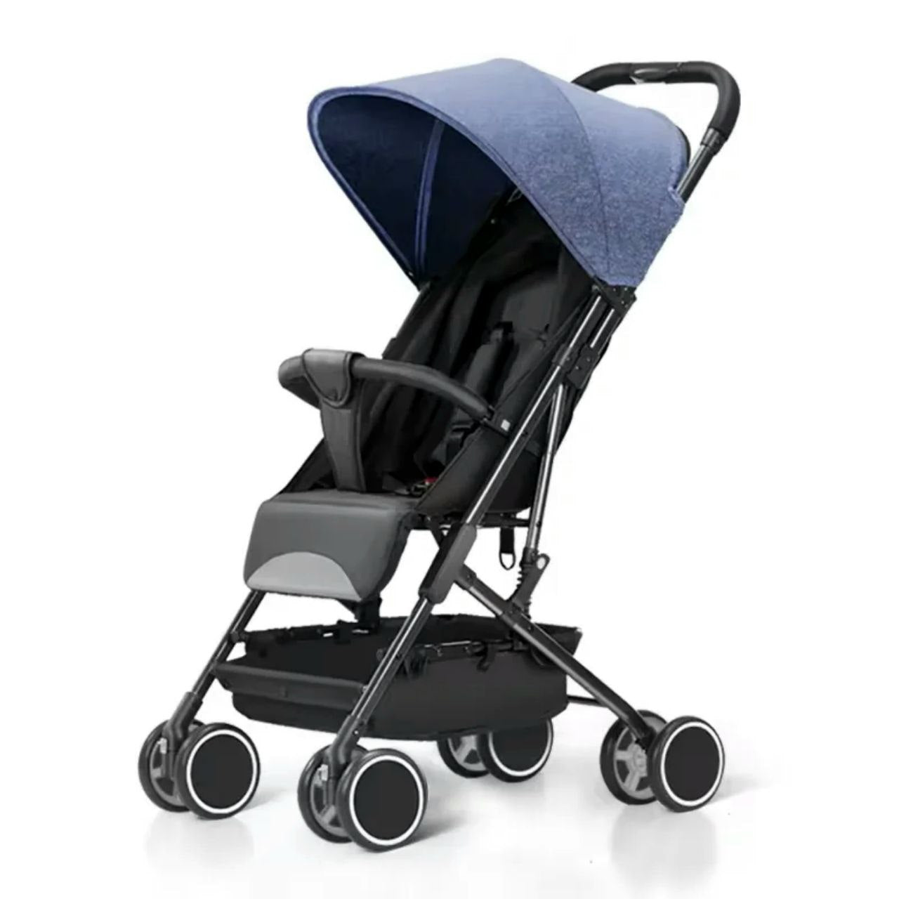 SwiftRide Yoga Lite Cabin Stroller β Blue | One-Second Fold, Travel-Ready Comfort