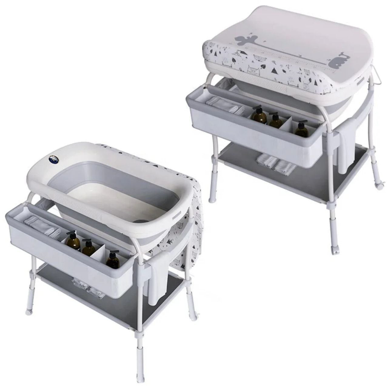 POPYPAPA 5-in-1 Baby Changing Table โ Smart, Safe & Space-Saving