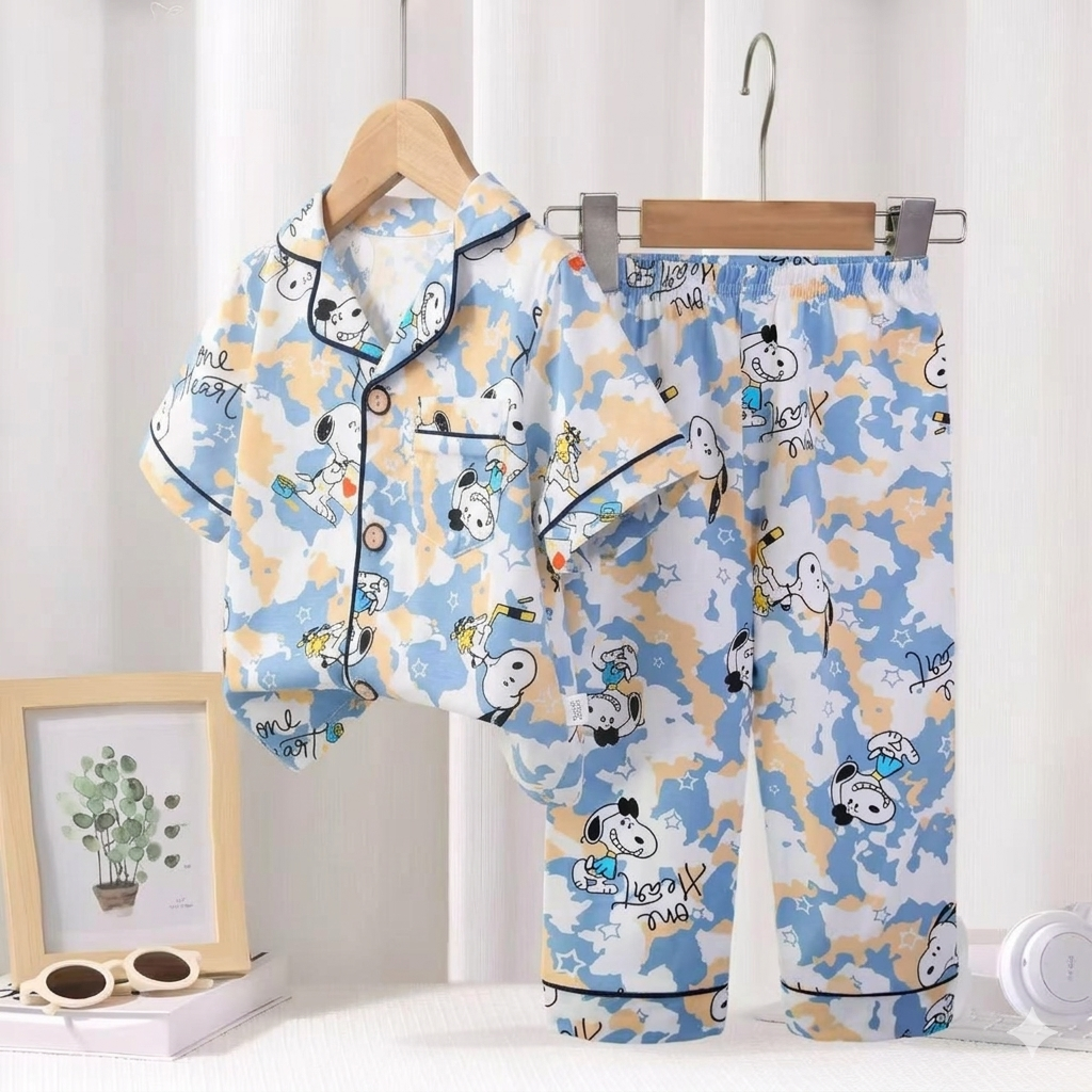 Snoopy Boys Front Open Pyjama- 1 to 9 years