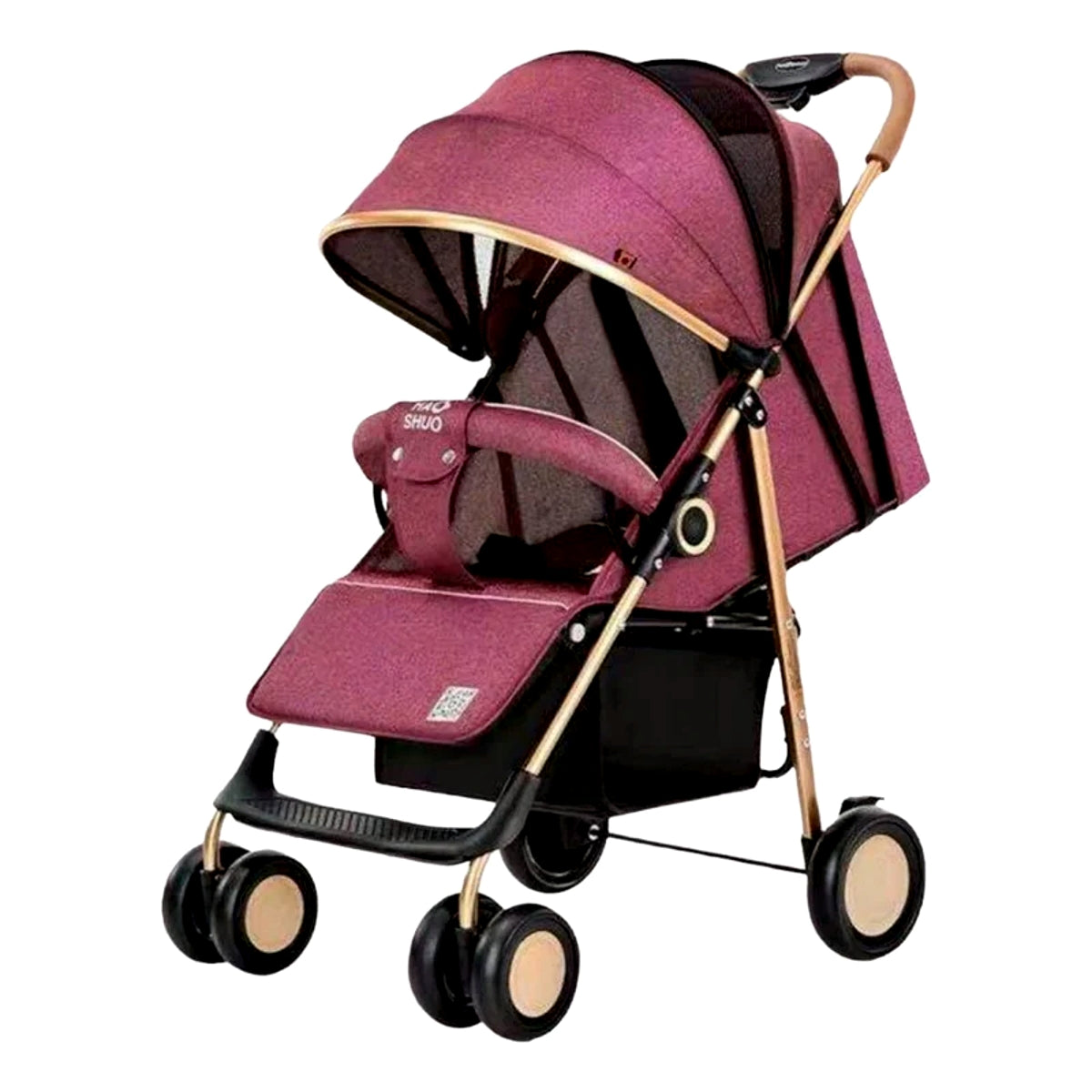 HUASHUO Lightweight Baby Travel Stroller (Maroon)