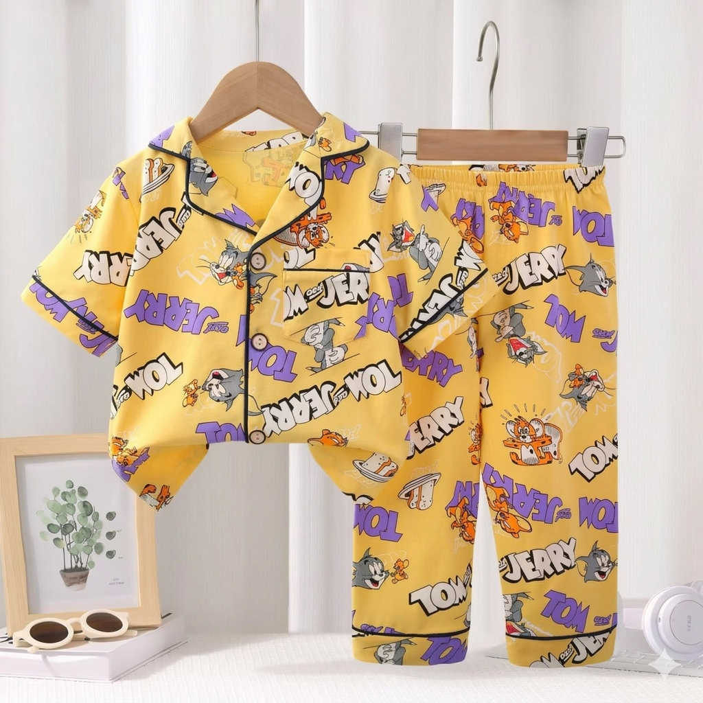 Tom And Jerry Front Open Pyjama- 1 to 9 years