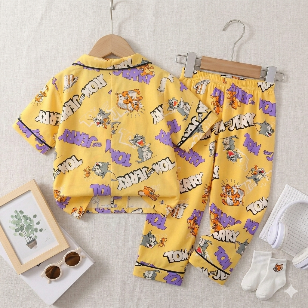 Tom And Jerry Front Open Pyjama- 1 to 9 years