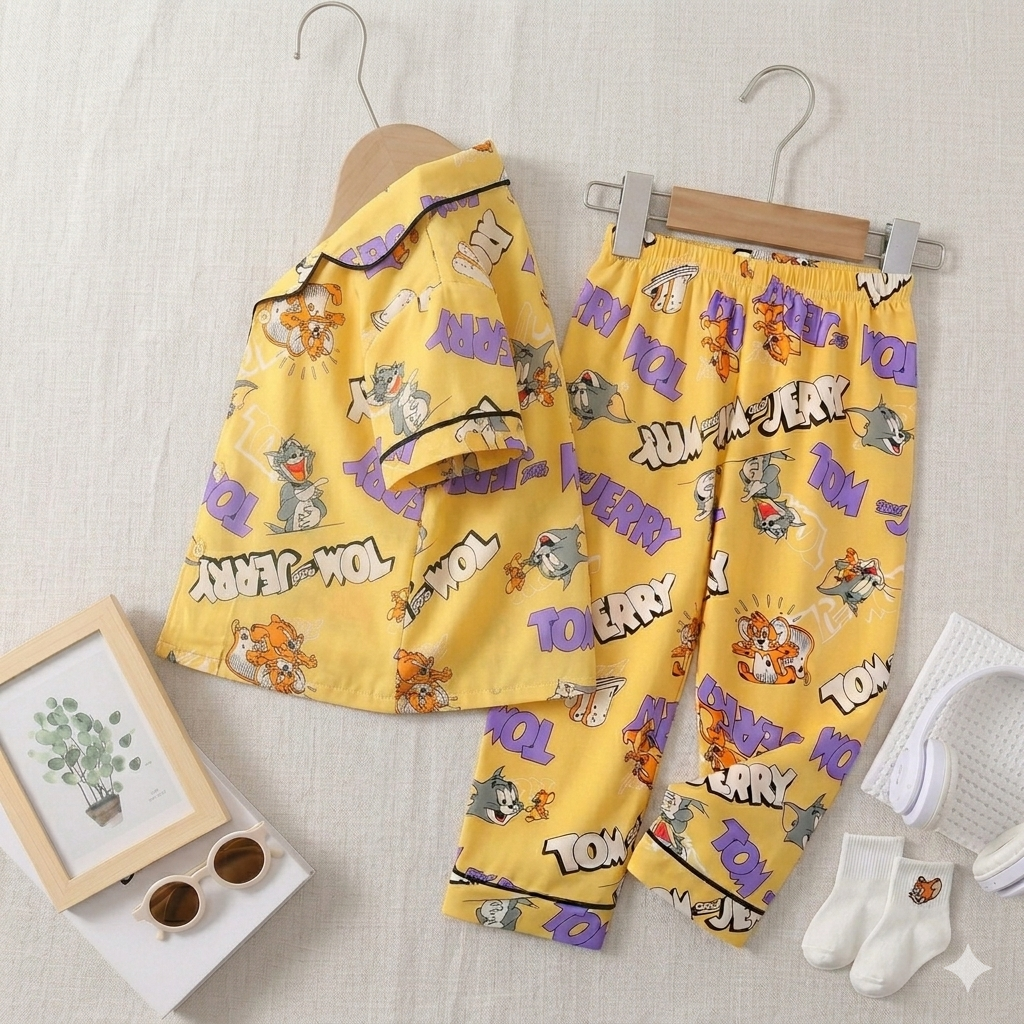 Tom And Jerry Front Open Pyjama- 1 to 9 years