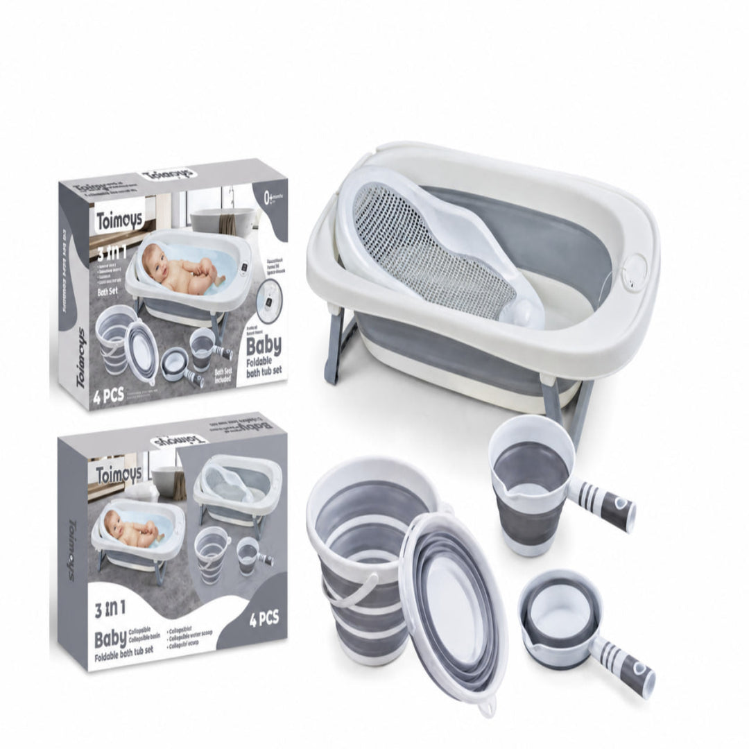 Baby Foldable Bath Tub Set 4 in 1