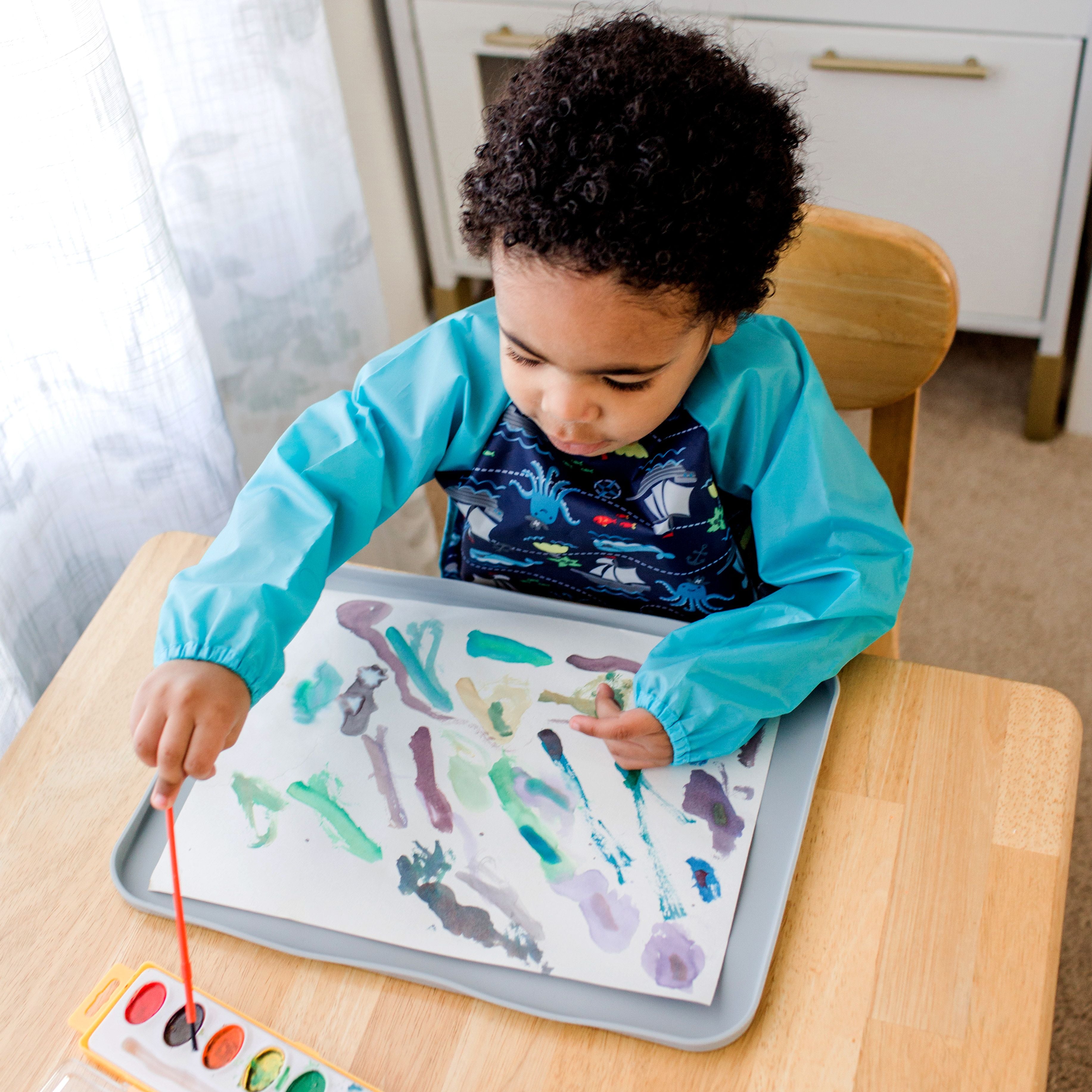 Green & Sprouts - Snap & Go Easy-Wear Long Sleeve Bib - Pirates (2T/4T)