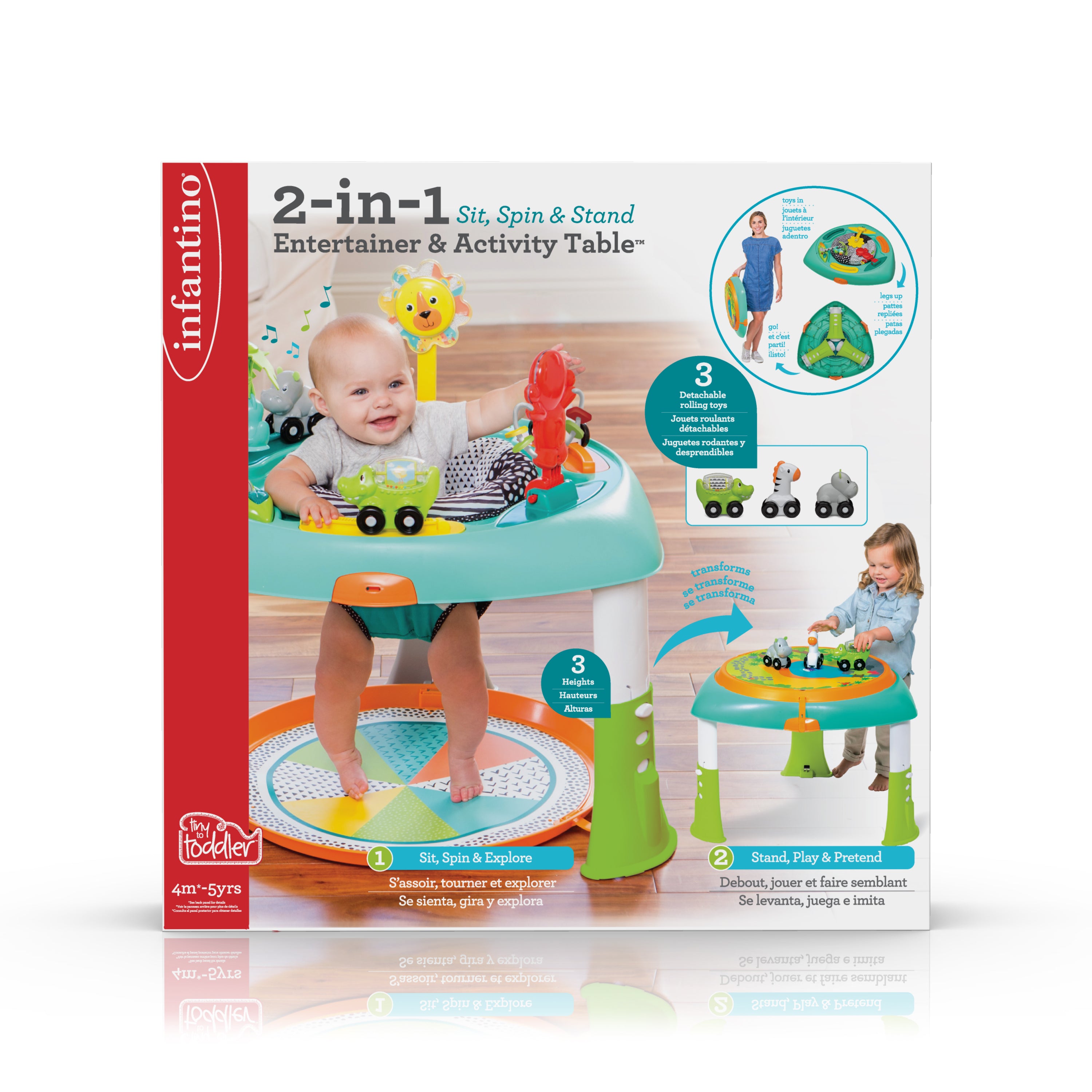 Infantino - Sit, Spin & Stand Entertainer, 360 Seat & Activity Table