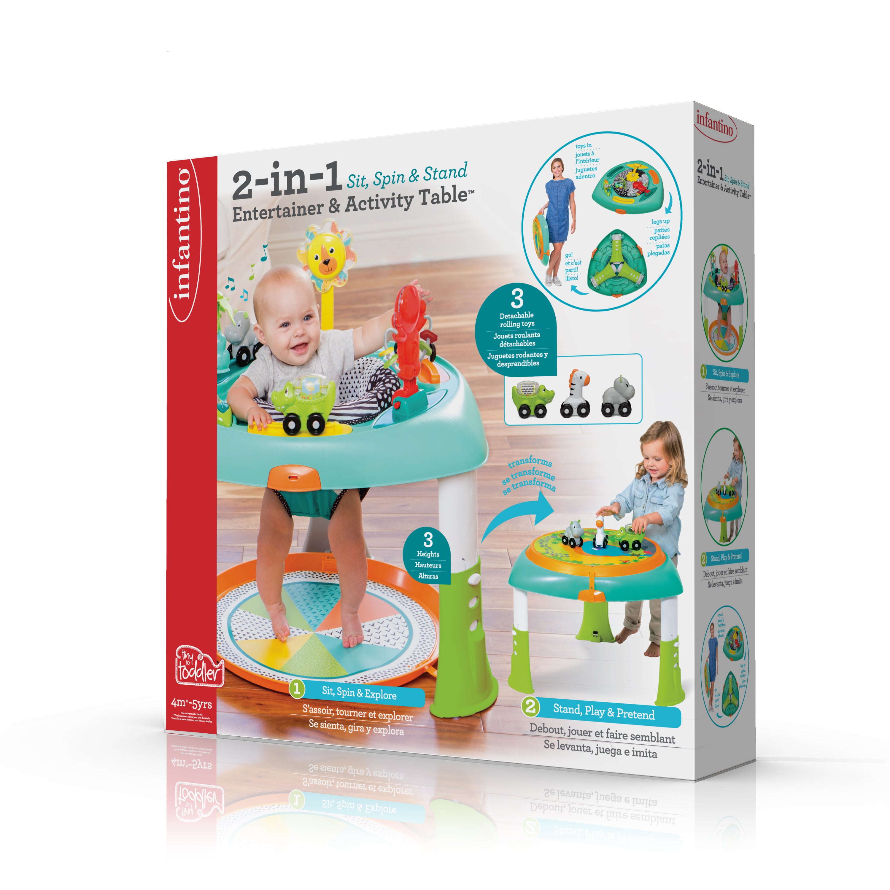 Infantino - Sit, Spin & Stand Entertainer, 360 Seat & Activity Table