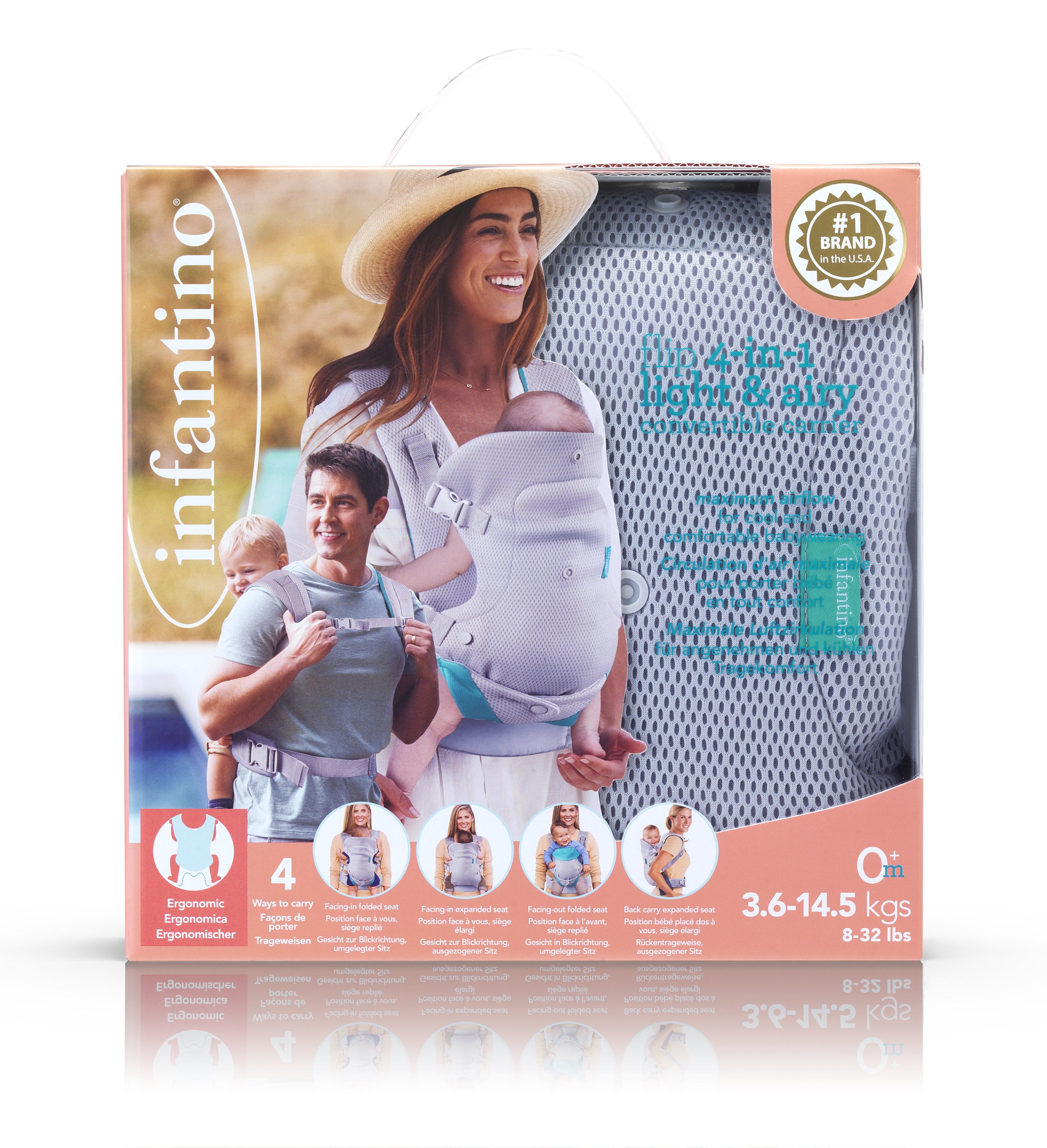 Infantino - Flip 4-in-1 Light & Airy Convertible Carrier