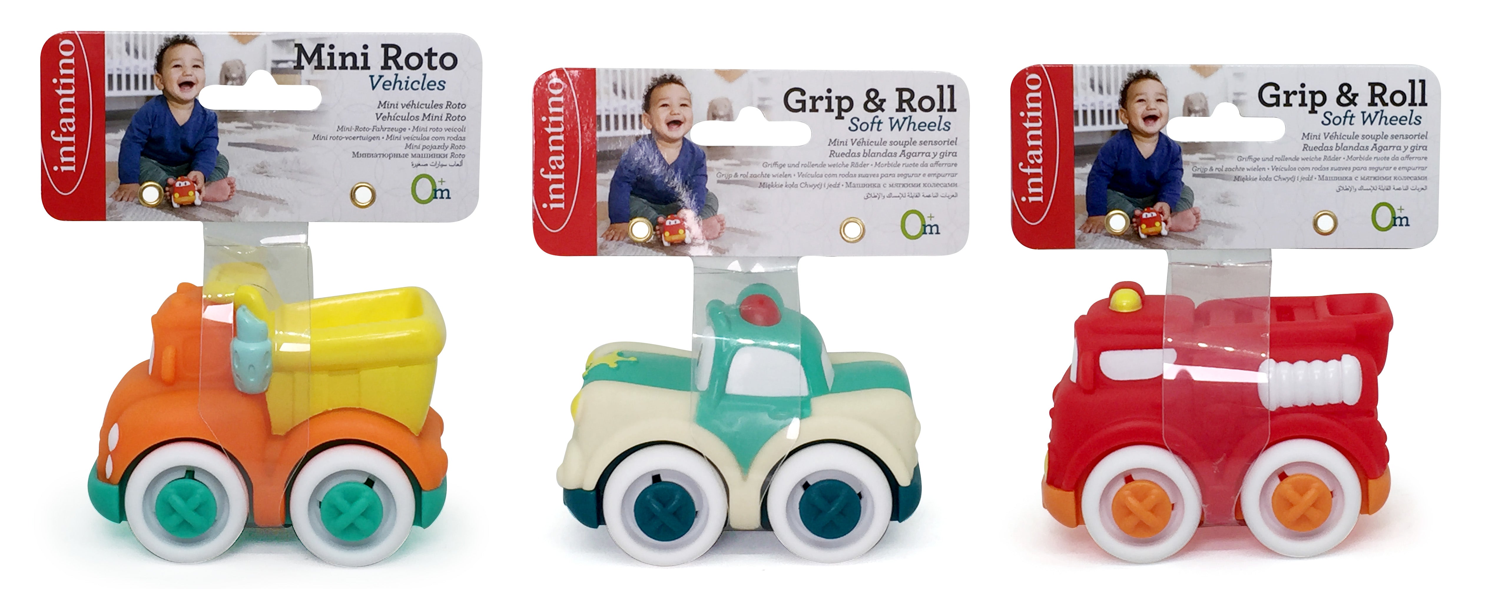 Infantino - Grip & Roll Soft Wheels - Fire Engine