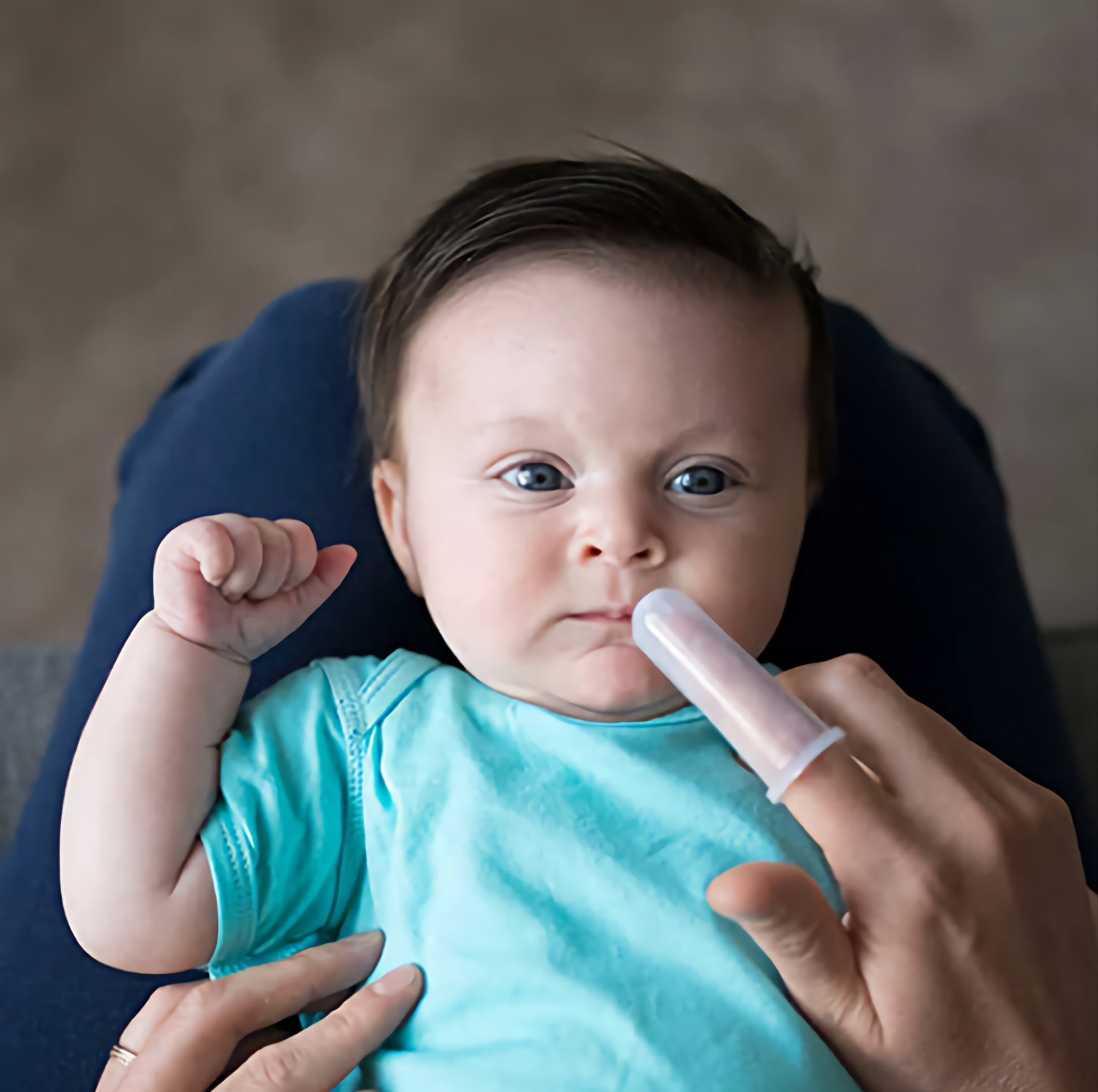 Green & Sprouts - Finger Toothbrush - Clear