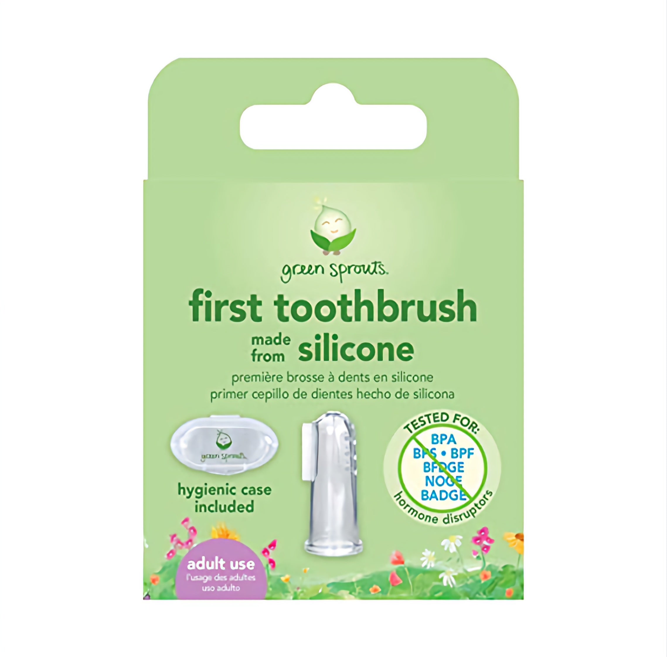 Green & Sprouts - Finger Toothbrush - Clear