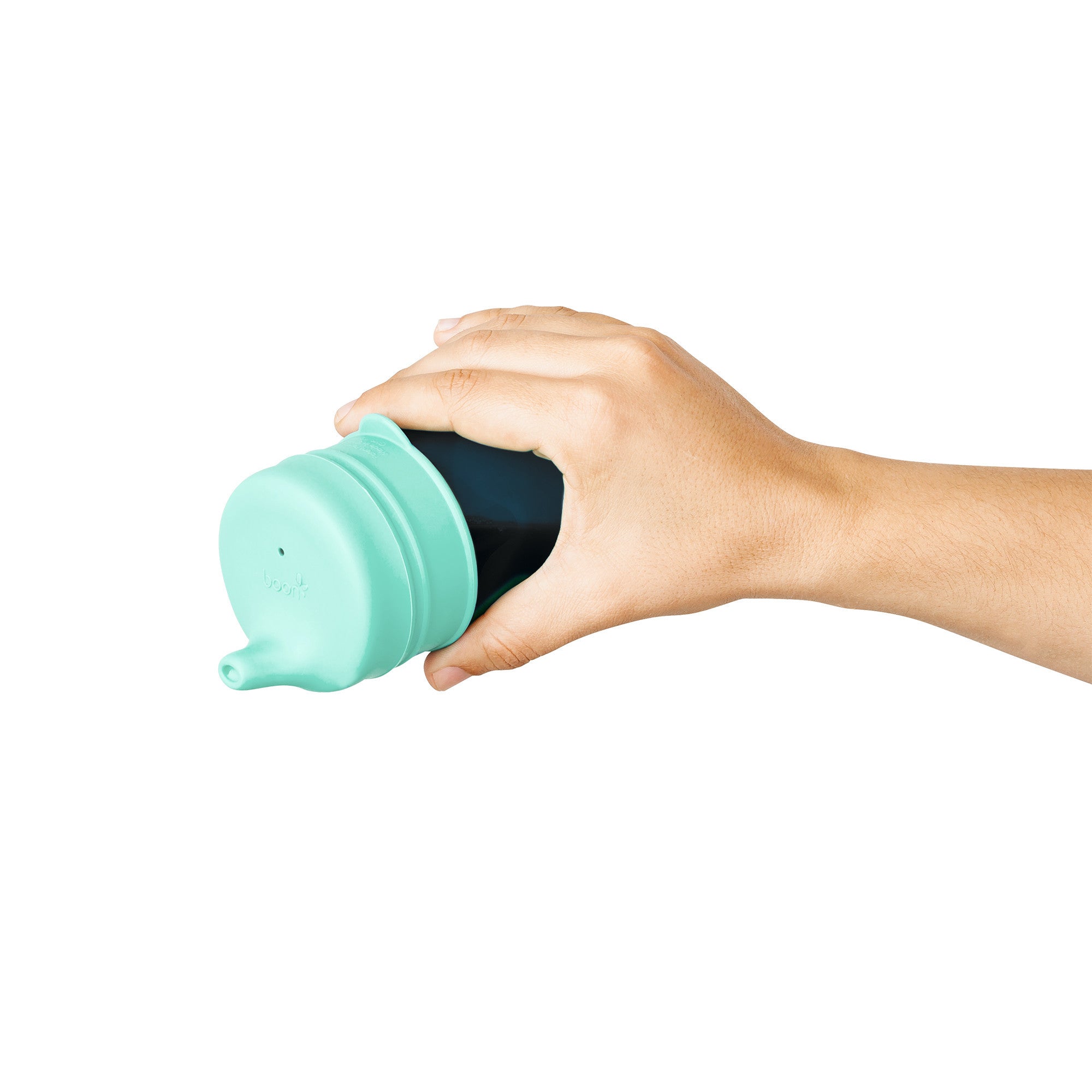 Boon -Snug Stretchy Silicone Reusable Spout Lids Spout with Containers - Boy