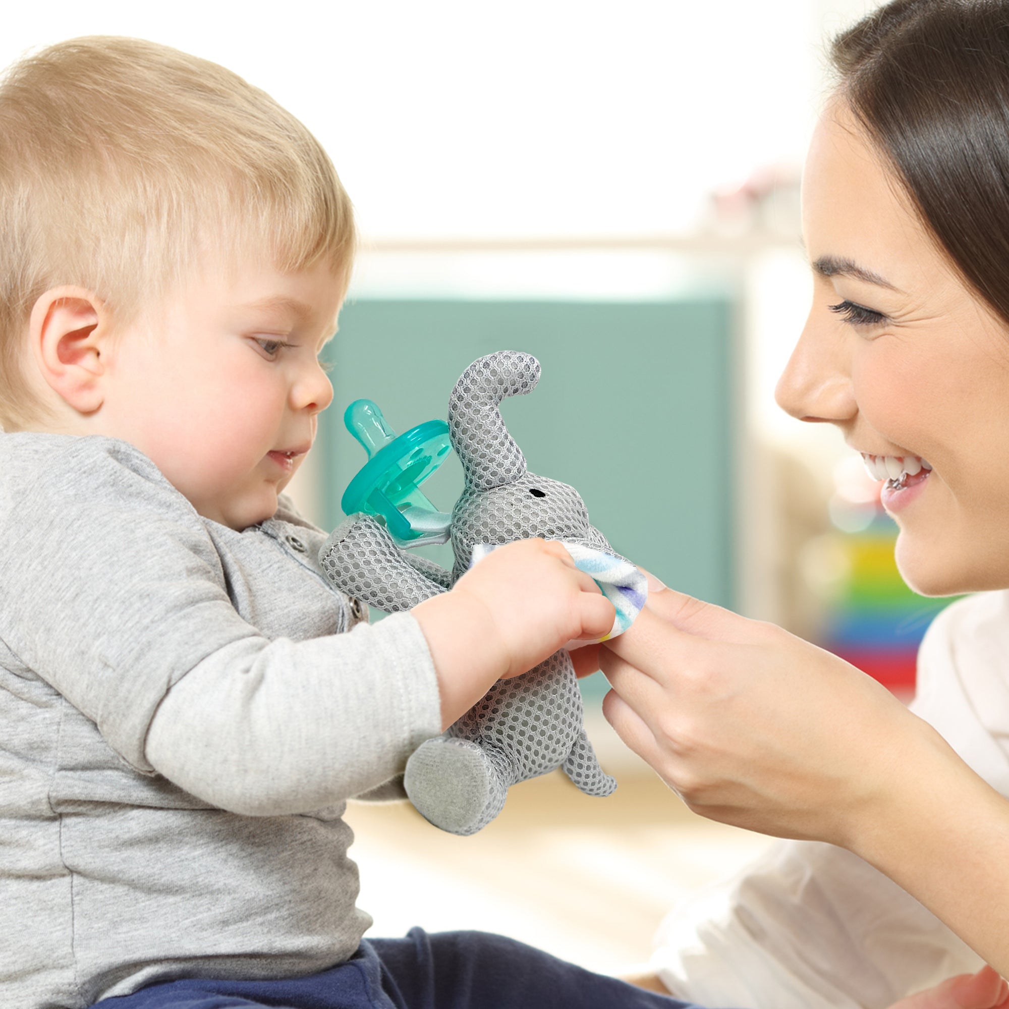 Baby Works - Pacifier Plush Holder (Elly The Elephant)