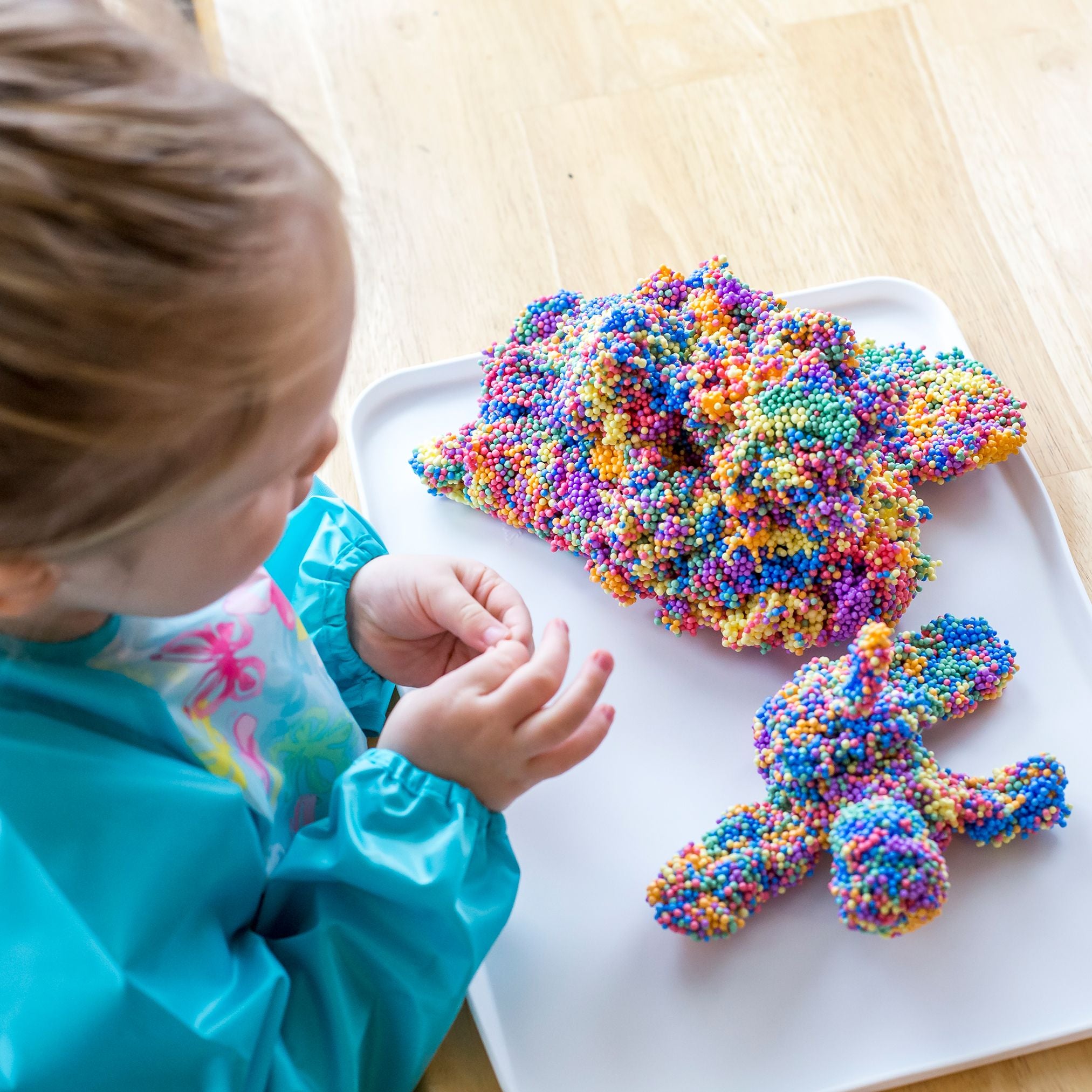 Green & Sprouts - Snap & Go Easy-Wear Long Sleeve Bib - Butterflies (2T/4T)