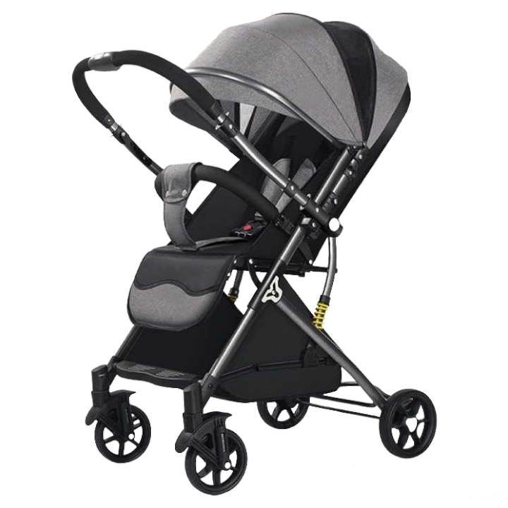 SwiftRide V6-2 Baby Stroller – Compact, Travel Smart & Stylish (Grey)