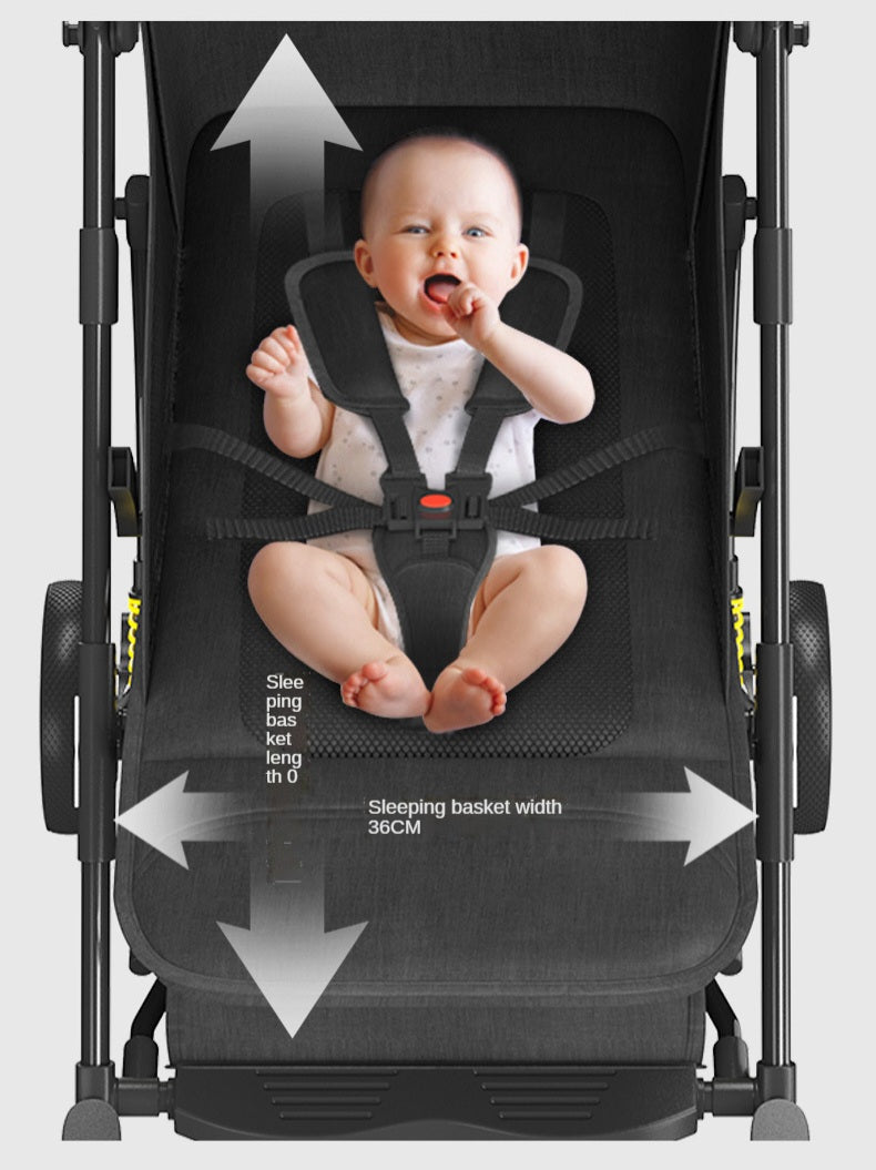 SwiftRide V6-2 Baby Stroller – Compact, Travel Smart & Stylish (Black)