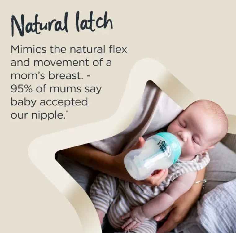 Tommee Tippee Closer to Nature Teats, Medium Flow x 2 -Clear