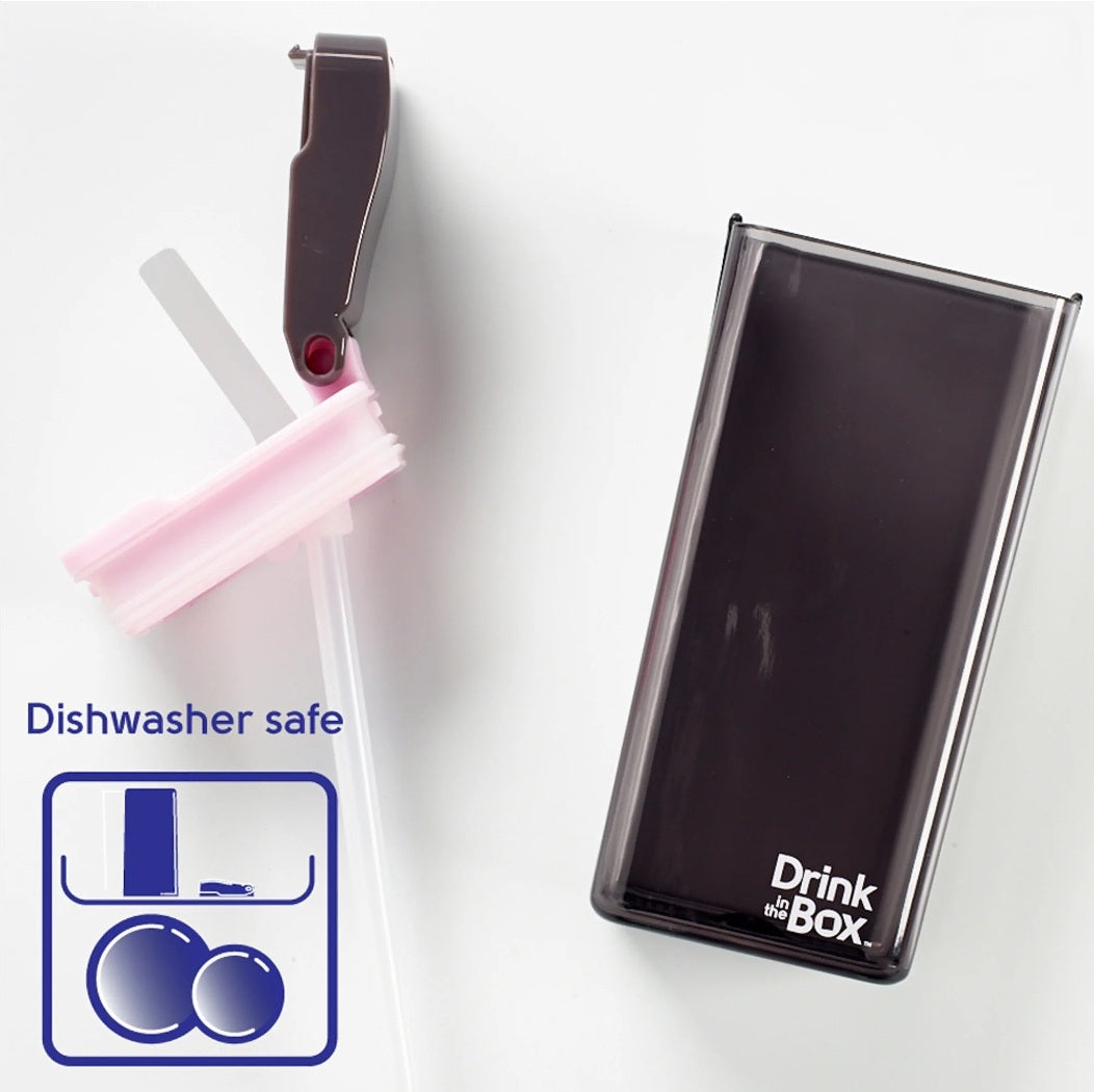 SnackBox - Drink and Juice Box 12oz (Grey/Pink)