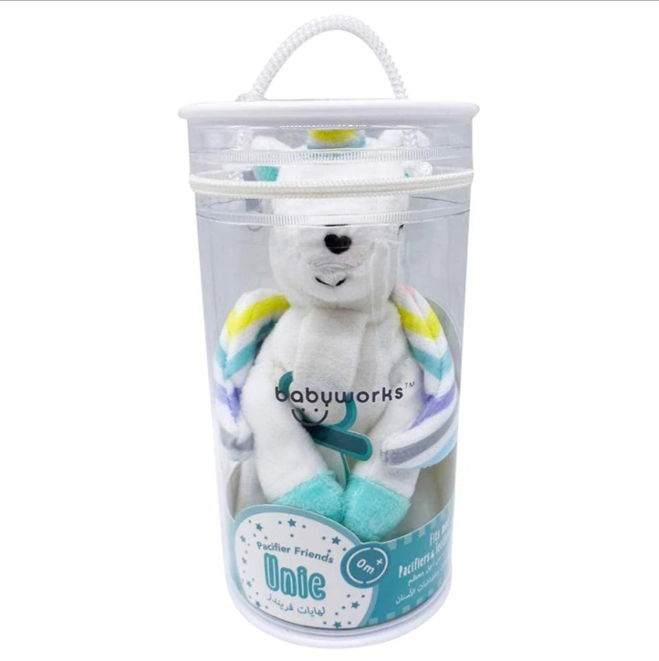 Baby Works - Pacifier Plush Holder (Unie The Unicorn)