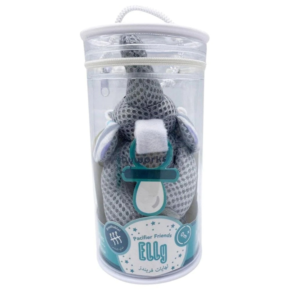 Baby Works - Pacifier Plush Holder (Elly The Elephant)