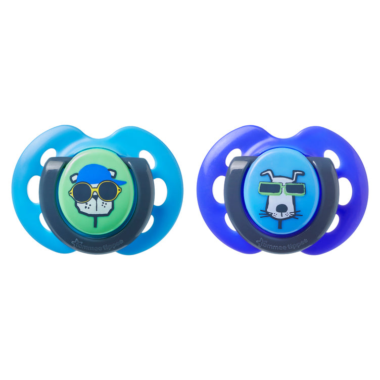 Tommee Tippee Fun Style Soother, Pack of 2, (0-6 months) - Mix