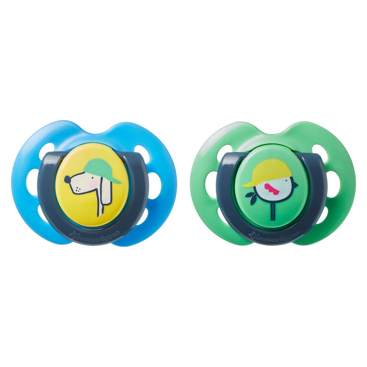 Tommee Tippee Fun Style Soother, Pack of 2, (0-6 months) - Mix
