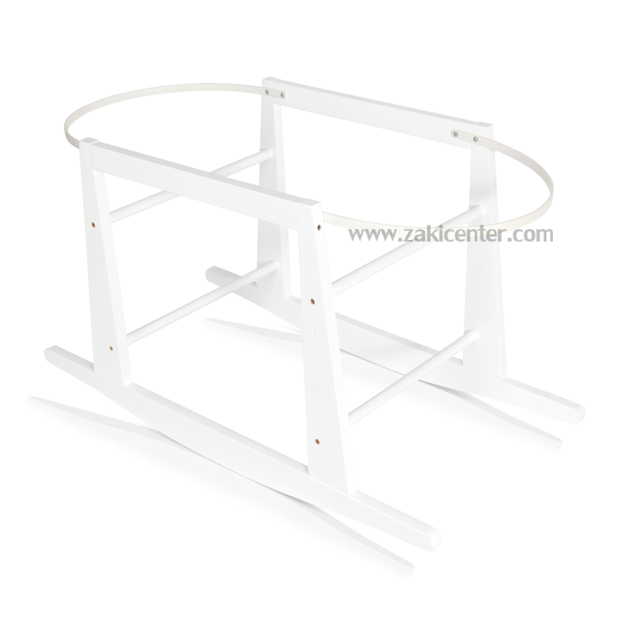 Baby Moses Basket With Wooden Stand (Blue)