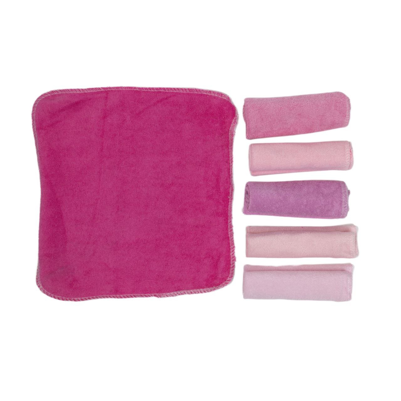 Baby WashCloth - Face Towel Plain Pack 6pcs (Girls)