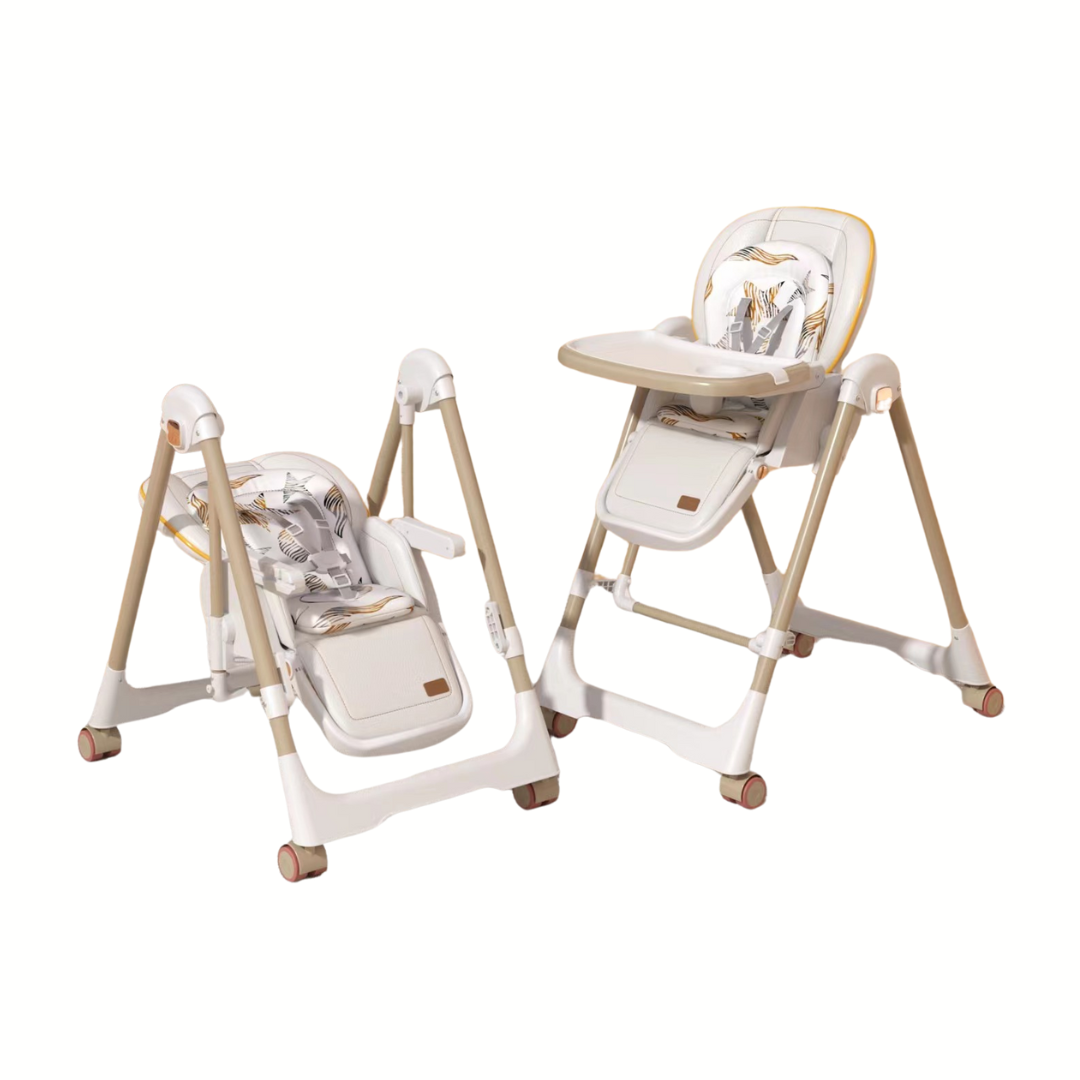 Baby 2in1 Highchair & Swing Multi-Level - Khaki