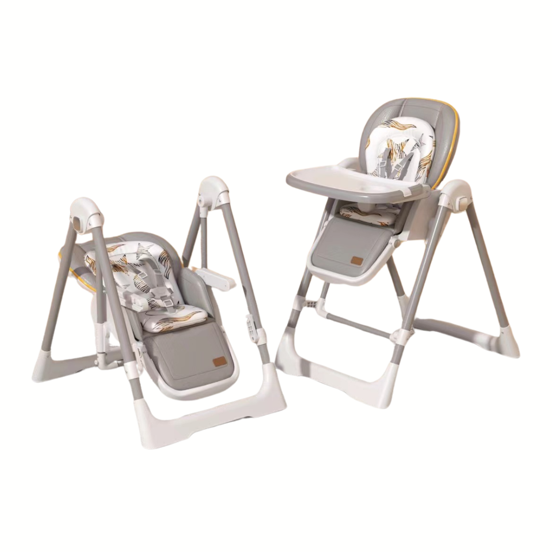 Baby 2in1 Highchair & Swing Multi-Level - Grey