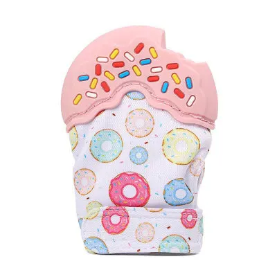 Baby Gum Teething Mittens - Donut