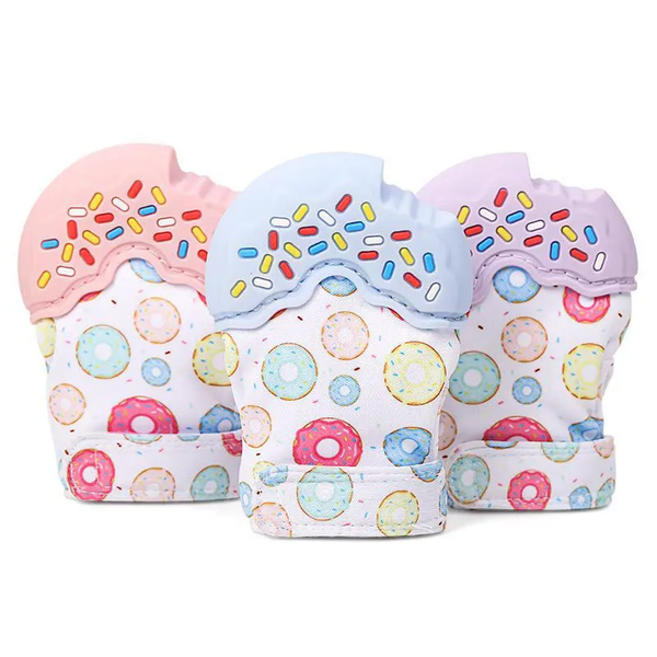 Baby Gum Teething Mittens - Donut