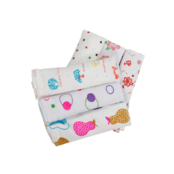 Baby  WashCloth - Face Towel Printed Pack 6pcs (Girls)