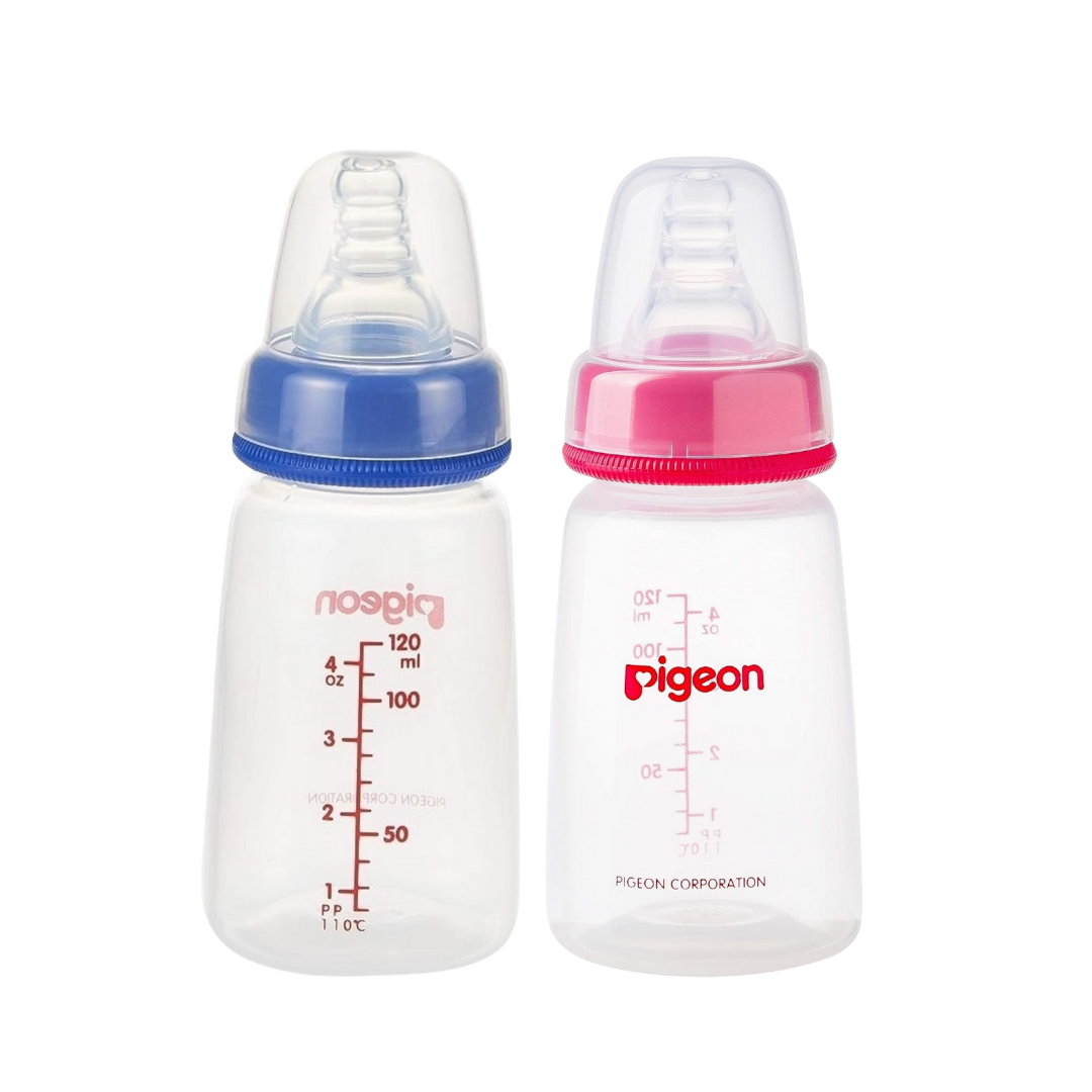 Pigeon Slim Neck Plastic Bottle Clear Cap 120 ml