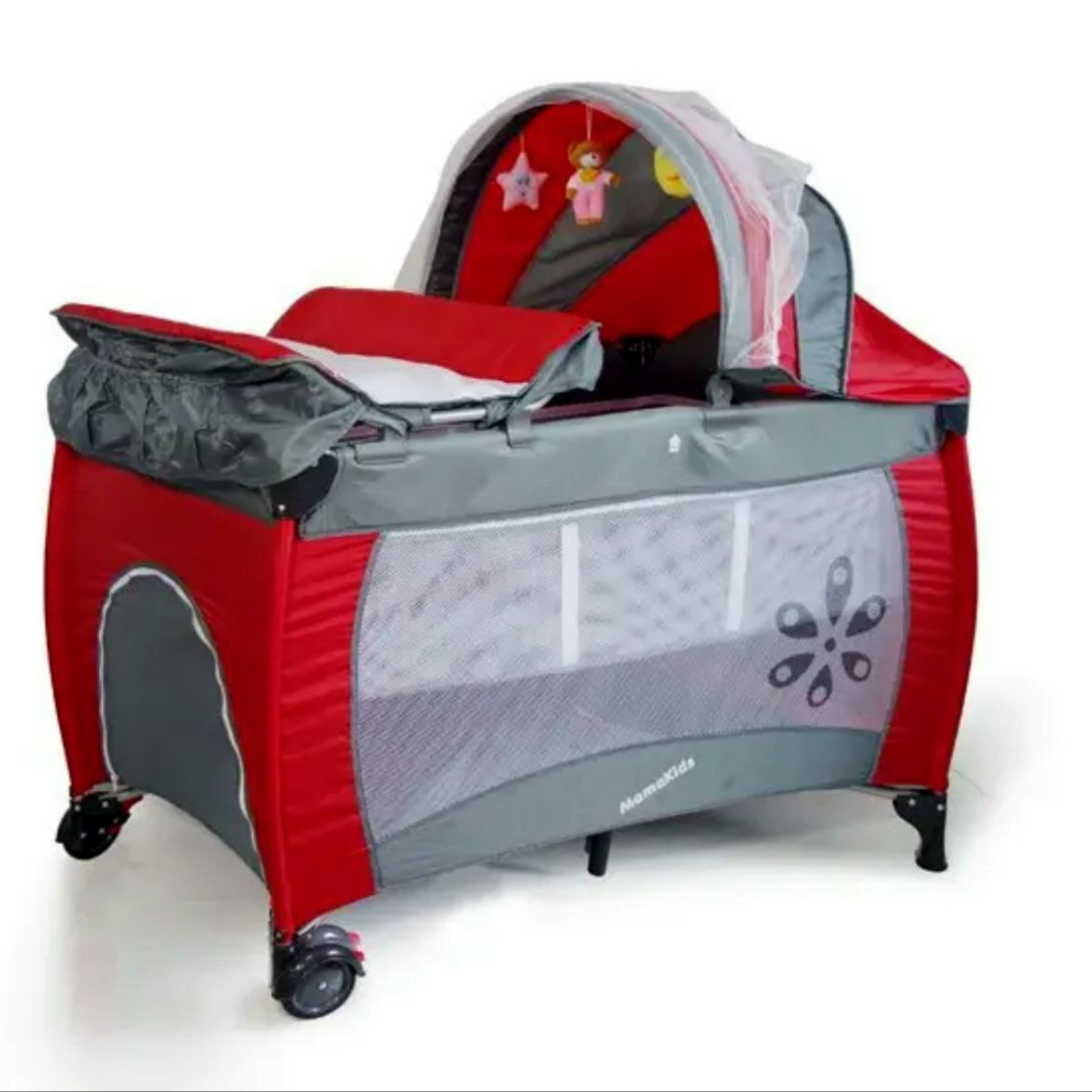 Baby Playpen Crib - Red
