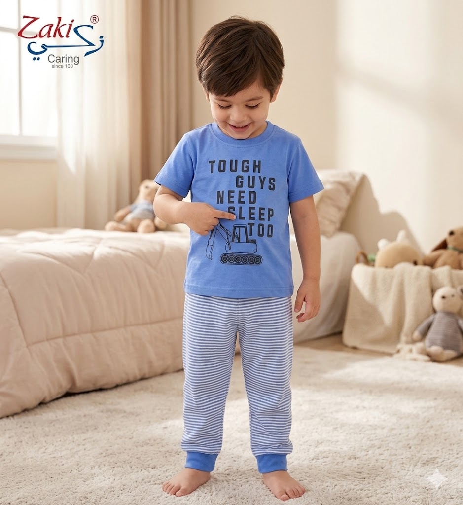 ZAKI-BOYS HALF SLEEVES T-SHIRT WITH LONG PANT 2-7Y