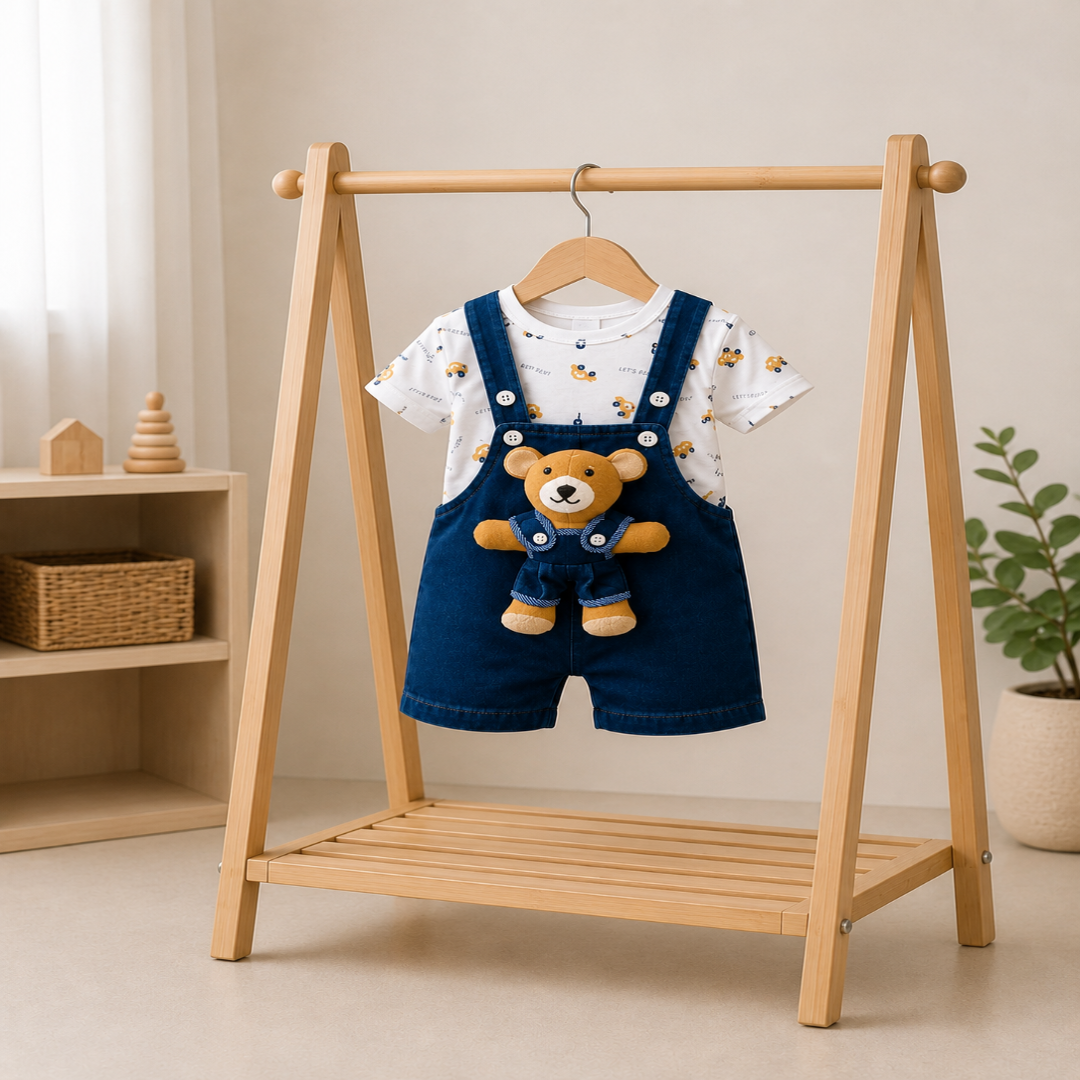 ZAKI-BOYS HALF SLEEVES GALISH SET WITH FLUFFY TOY 0-18M