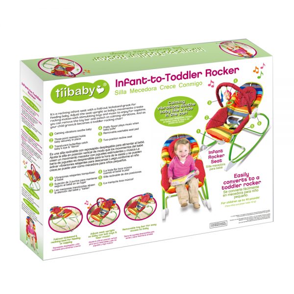 TiTiBaby Infant Toddler Rocker - Stripes