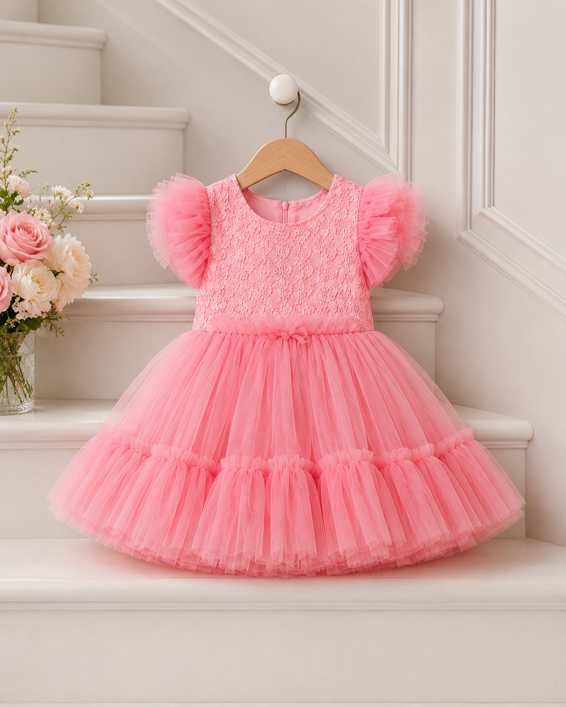 ZAKI-Baby Girls Fancy Party Frocks 0-18 Months